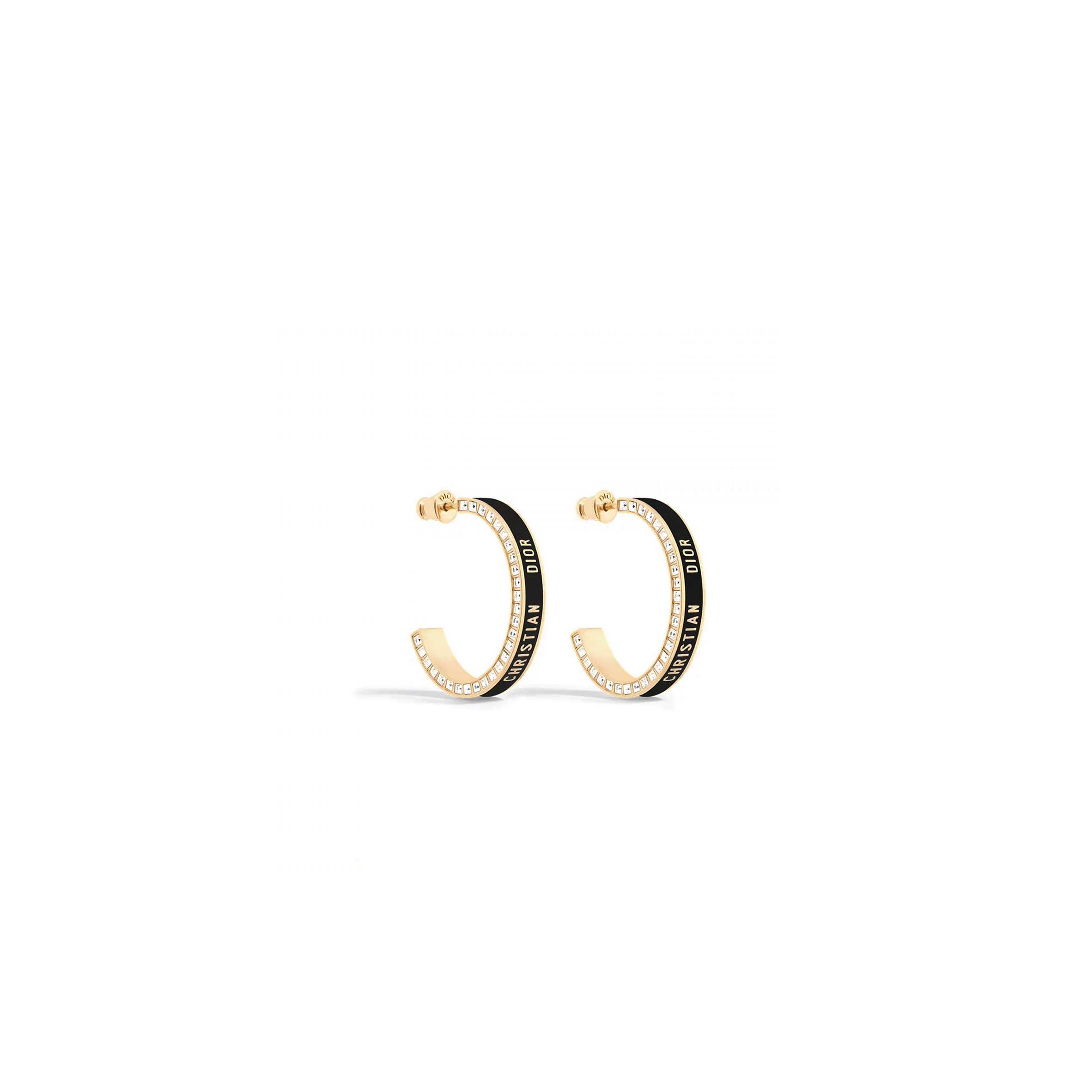 DIOR NIGHT CODE HOOP EARRINGS E3473WOMLQ_D307